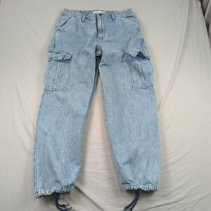 Levis Jeans Womens 31 Blue 94 Baggy Cargo Casual Boho Skater High Rise
